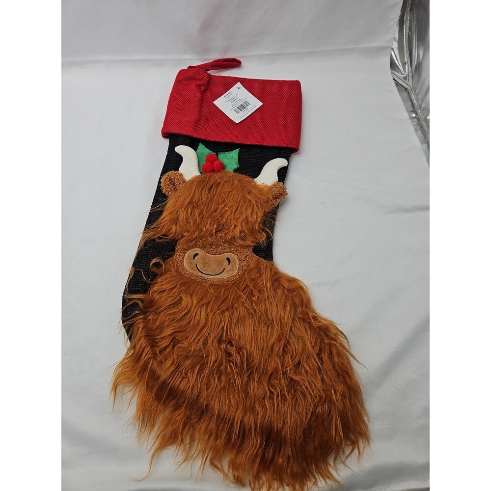 Hobby Lobby Highland Cow Christmas Holiday Stocking